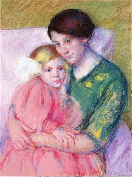 Mother and Son Reading - 1913