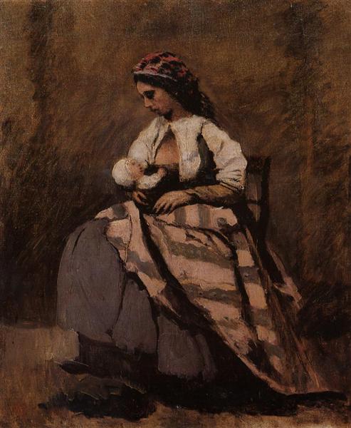 Madre che allatta suo figlio - 1870