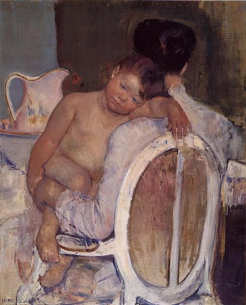 Mother with a child in her arms - 1890