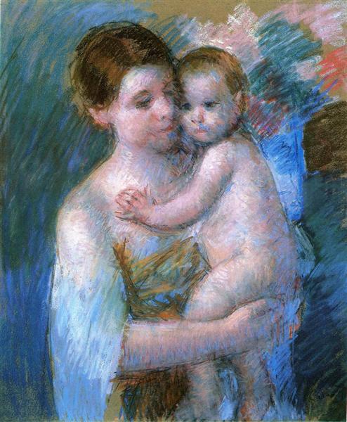 Mother holding her baby - 1914