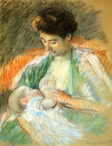 Mère rose allaite son fils - 1900