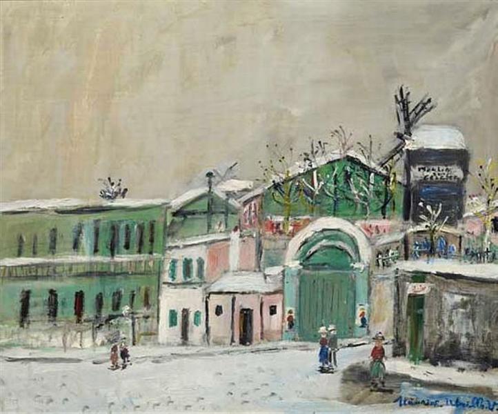 Moulin de la Galette kar altında