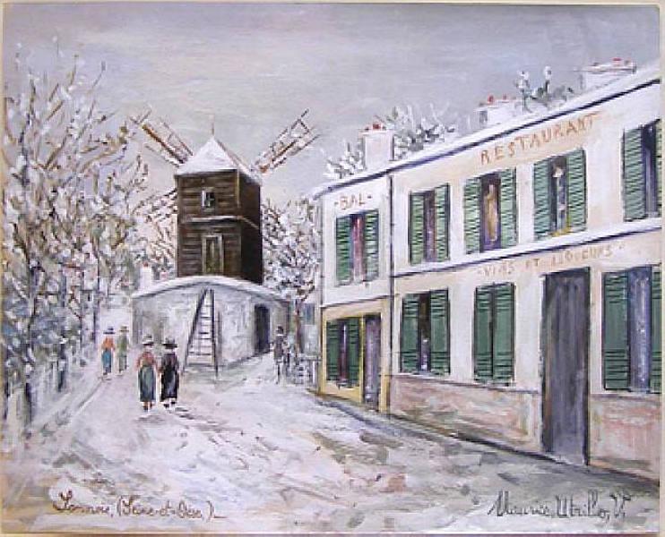 Moulin de Sannois sob a neve