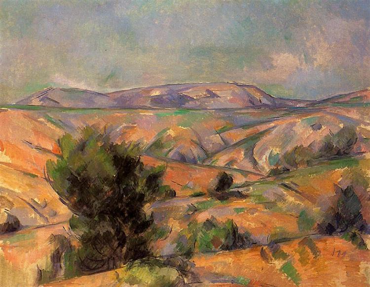 Mount Sainte -victoire gezien uit Gardanne - 1886