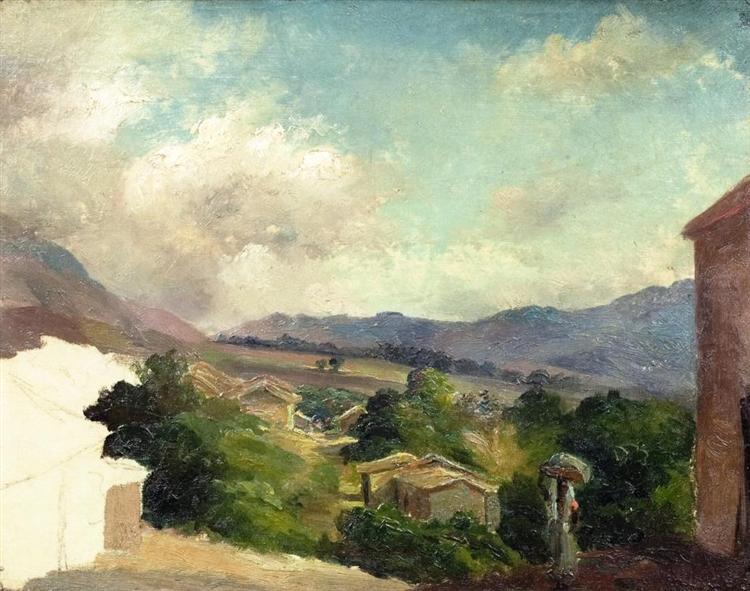 Santo Tomás'taki Dağ Manzarası - Antiller (Bitirmeden) - 1855