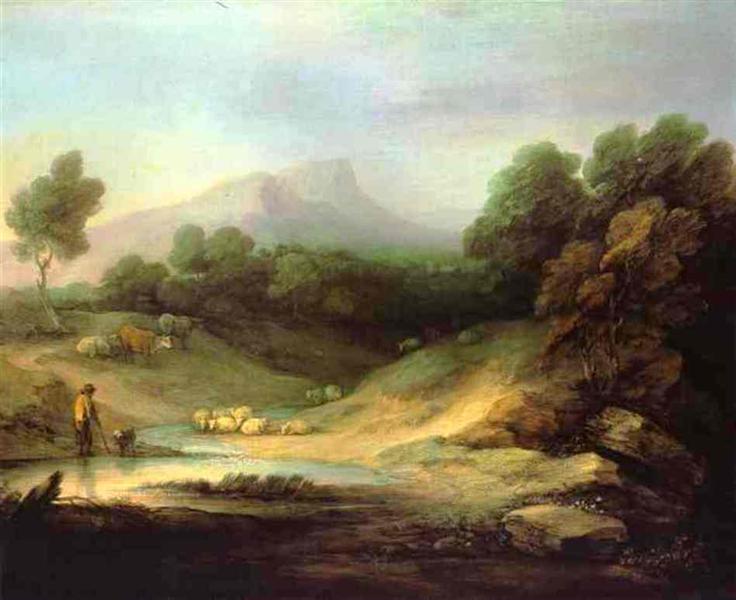 Mountain landscape with pastor - 1783