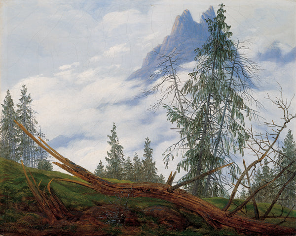 Mountain Pico with drift clouds - 1835