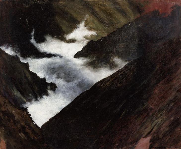 Mountain Stream i Kaukasien - 1899