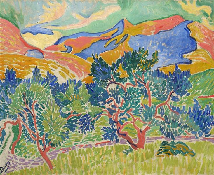 Mountains in Collioure - 1905