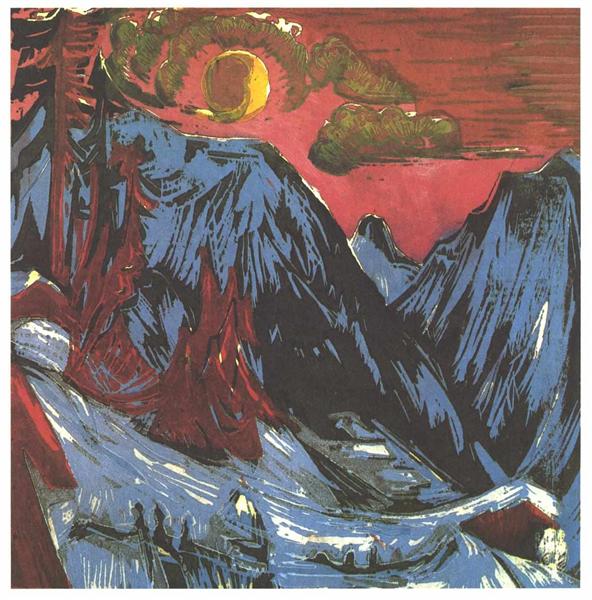 Mountains in winter - 1919