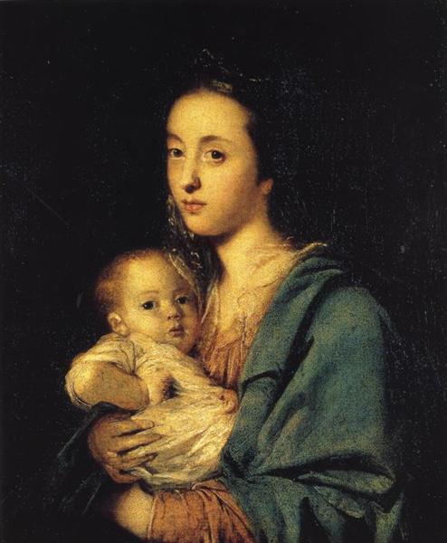 Mrs. Joseph Martin and Her Son Charles - 1760