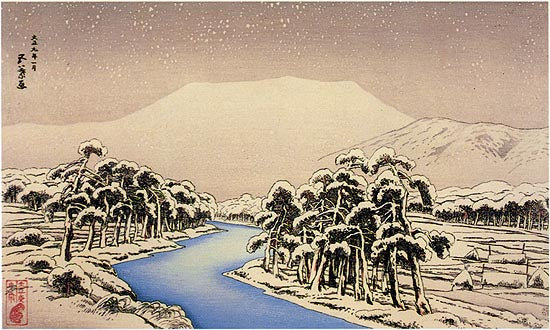 Mont Ibuki Dans La Neige - 1920 