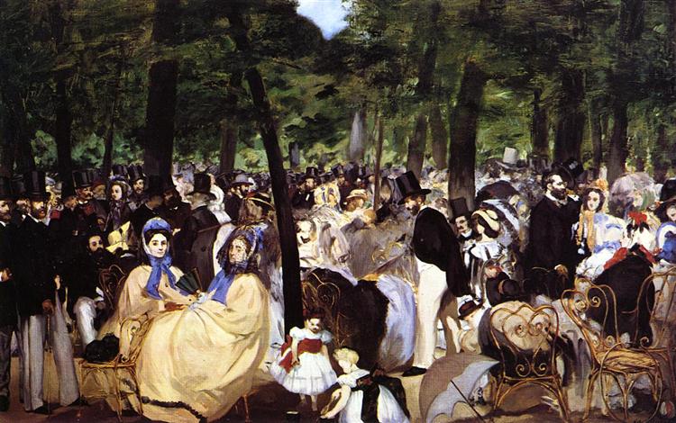 Música En El Jardín De Las Tullerías - 1862