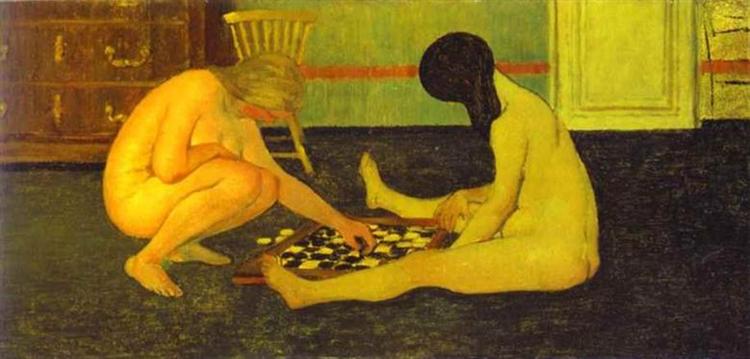 Mujeres Desnudas Jugando A Las Damas - 1897