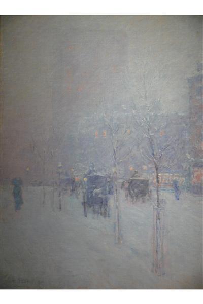 New York - sent på eftermiddagen - vinter - 1900