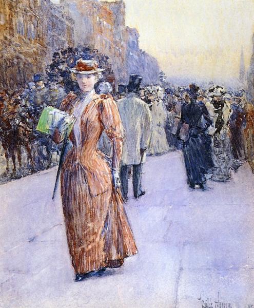 Scena di New York Street - 1890