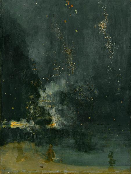 Nocturno En Negro Y Oro: El Cohete Que Cae - 1875