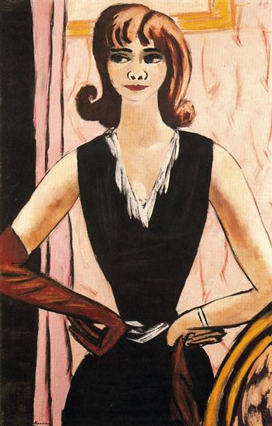 Portrait Quappi en rose et violet - 1931