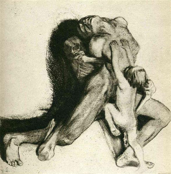 Mort et femme (auto-Portrait) - 1910