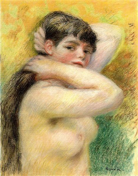 Desnuda Arreglando Su Cabello - 1885