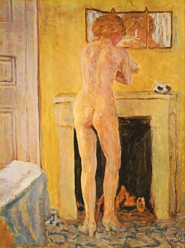 Nude next to the fireplace - 1913