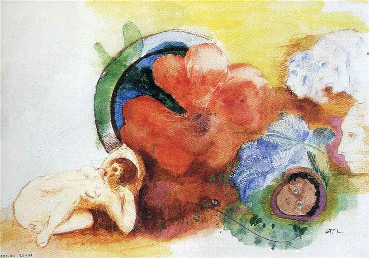 Nude - Begonia and Heads - 1912