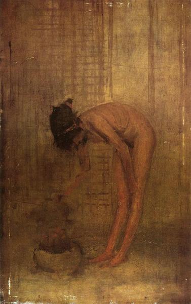 Ragazza nuda con una ciotola - 1892