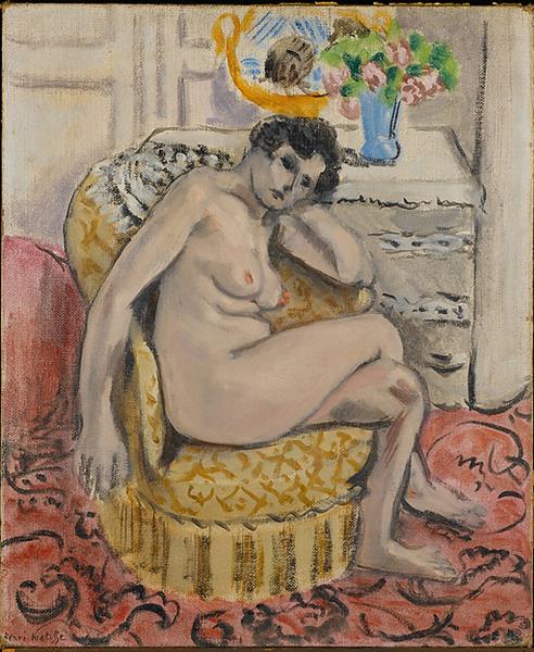 Nackt in einem Sessel (nu au fauteuil) 1920