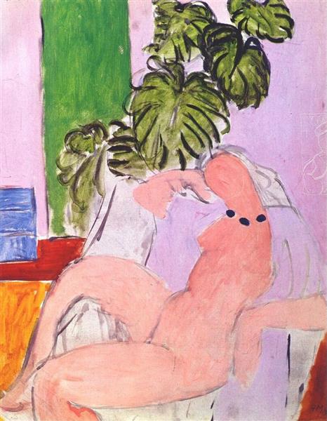 Nude on Armchair and Foliage 1937 