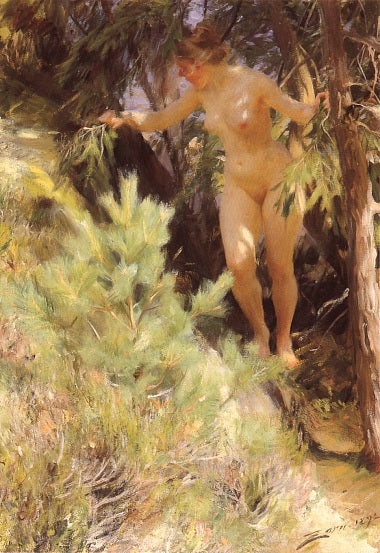 Nude sob um abeto - 1892