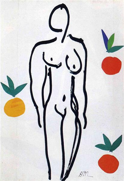 Desnudo con naranjas 1951