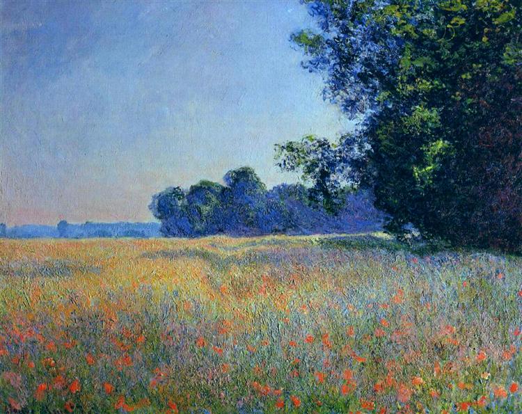 Field of Oats and Poppies - Giverny - 1890