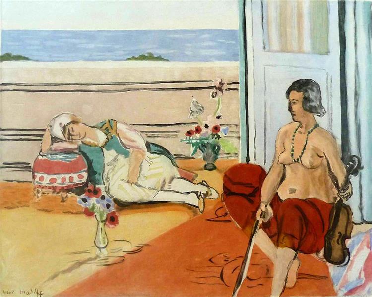 Odalisca auf der Terrasse 1922