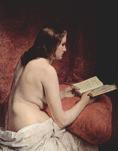 Odalisca mit Buch - 1866