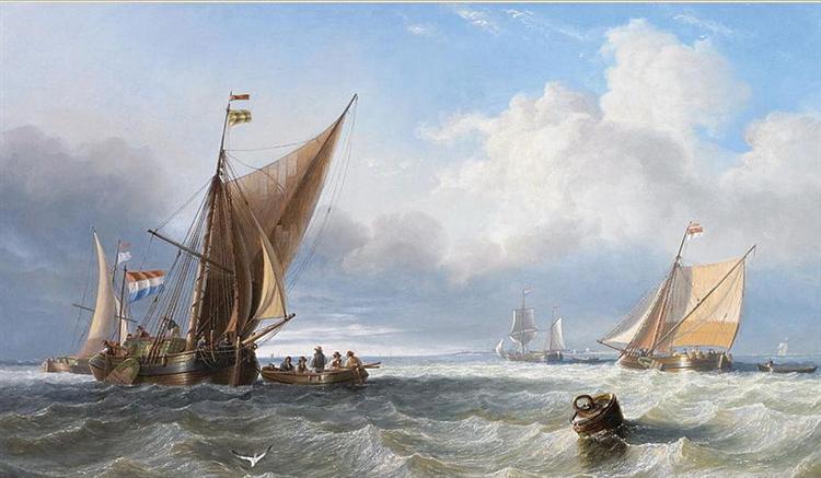 Foran den hollandske kyst - 1858