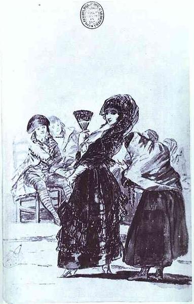 Old beggar with Maja - 1799