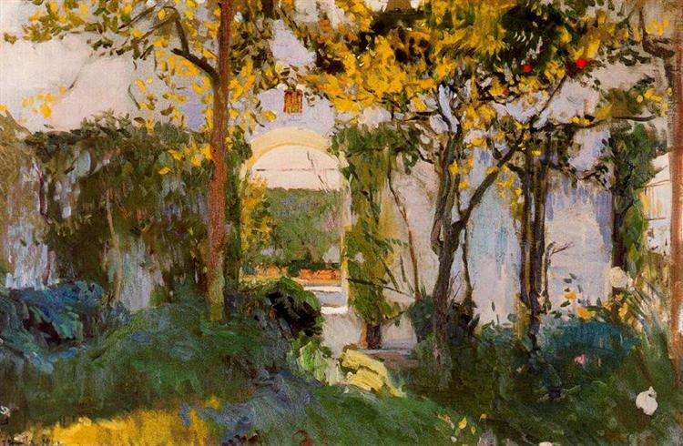 Oude Alcazar Garden of Sevilla - 1910