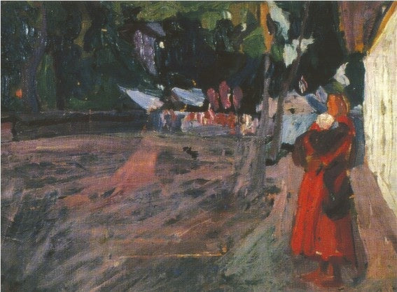 Eine Frau auf der Straße - 1899