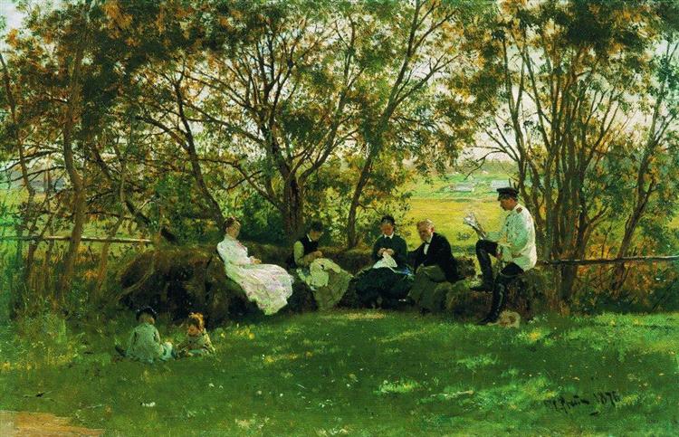 In a lawn bank - 1876