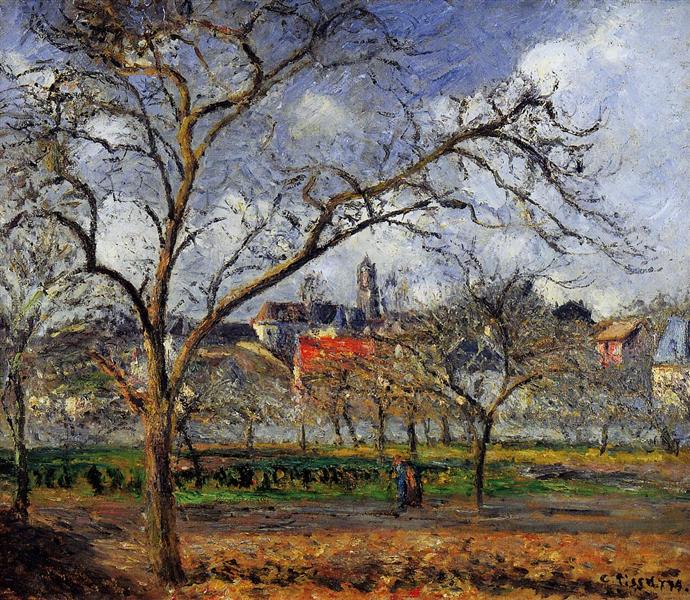 Im Obstgarten in Pontoise im Winter 1877