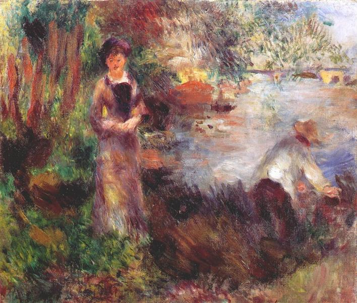 On the banks of the Seine in Agenteuil - 1880