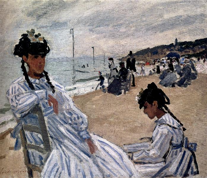 Sur la plage de Truville - 1871