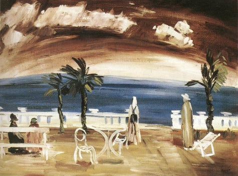 Sur la plage sous le ciel violet - 1934