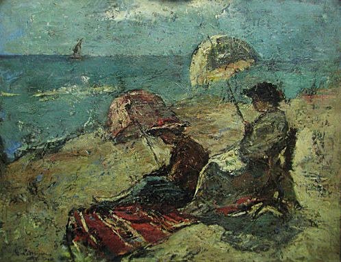 In La Falaise - Under the Umbrella - 1921