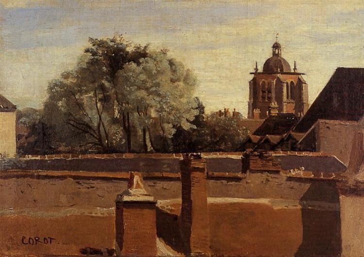 Orleans - View from a window that gives the Saint Peterne tower - 1830