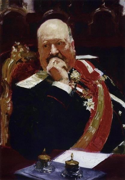 Retrato Del Viceministro Del Interior - General De Caballería Y Miembro Del Consejo De Estado - Conde Aleksey Pavlovich Ignatiev (Estudio) - 1902