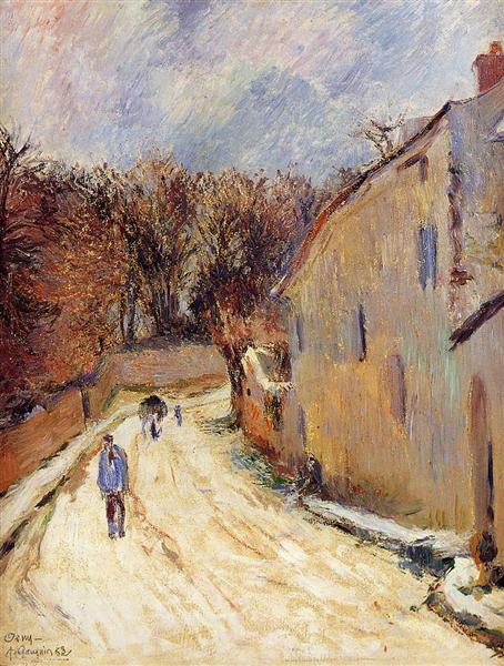 OSNY - Rue de Pontoise - Winter - 1883