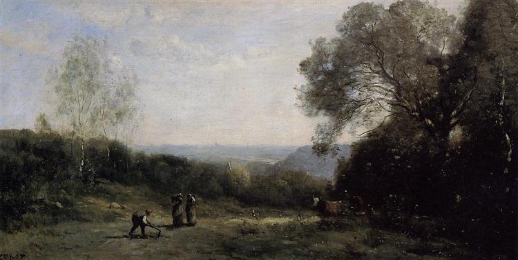 Uden for Paris The Heights Above Ville D'Avray - 1870