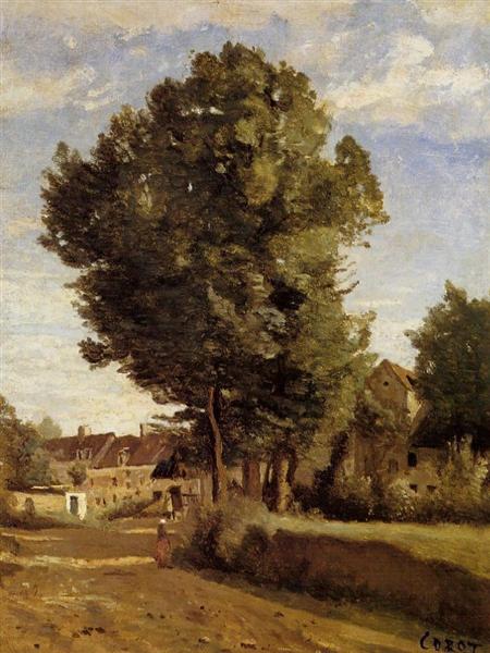 Outskirts of a town near Beauvais - 1855