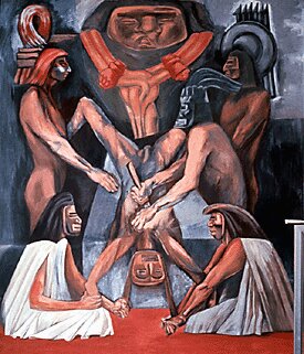 Painel 3. Sacrifício humano antigo - o épico da civilização americana - 1934